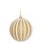 Bola de Natal Listras Ouro e Branco 8cm - 6 Un - Imagem 1