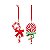 Enfeite para Pendurar Candy Cane / Pirulito Vermelho e Branco - 1 Un - Imagem 1