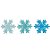 Enfeite para Pendurar Floco de Neve Sortido Azul Caribe / Azul e Azul Médio - 6 Un - Imagem 1