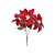 Buquê 3 Poinsetias Vermelho e Preto e Branco (Flores Cabo Médio) - 3 Unidades - Imagem 1