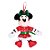 Natal Disney - Minnie Vestido com Doce na Borda Vermelho e Verde Bandeira P - Imagem 1