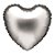 Balão Metalizado Coração Prata 18'' / 45cm - Imagem 1