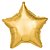 Balão Metalizado Estrela Dourado 18'' / 45cm - Imagem 1