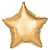 Balão Metalizado Estrela Ouro Fosco 18'' / 45cm - Imagem 2