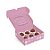 Caixa para 4 Brigadeiro Que Seja Doce Rosa 9X9X4,5 - 10 Un - Imagem 2