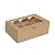 Caixa Para 6 Brigadeiros Kraft 12,8x8,5x4,5cm - 10 Un - Imagem 1