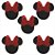 Aplique Glitter para Decoração Minnie Orelhas - 5 Un - Imagem 1