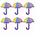 Aplique para Decoração Chuva de Amor Guarda Chuva - Imagem 9