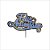 Topo de Bolo Decorativo para Festa Feliz Aniversário Azul - 1 Un - Imagem 1