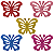 Aplique Glitter para Decoração Borboleta Silhueta - 5 Un - Imagem 7