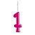 Vela Clear Nº 1 Rosa - Imagem 1
