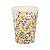 Copo de Papel 270ml Granulado Colorido - 10 Un - Imagem 1