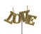Vela Love Dourada - Imagem 1