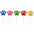 Vela Pet Patinhas Coloridas - 5 Un - Imagem 1