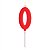 Vela Pick Vermelho Número 0 - Imagem 1