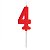 Vela Pick Vermelho Número 4 - Imagem 1