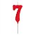 Vela Pick Vermelho Número 7 - Imagem 1