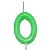 Vela Verde Neon Número 0 - Imagem 1