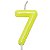 Vela Amarelo Neon Número 7 - Imagem 1