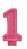 Vela Glitter Basic Rosa Número 1 - Imagem 1