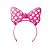 Acessório Tiara com Led Laço Rosa com Bolinhas - 1 Un - Imagem 1