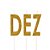 Vela Letras Ouro com Glitter Dez Kit - Imagem 1