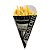 Caixa Embalagem Cone Batata Fritas - Black - 50 Un - Imagem 1