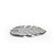 Prato Metal Monstera Silver -  M 36x33,5x5 - Imagem 2