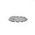 Prato Metal Monstera Silver - P 30x27,5x2,5 - Imagem 1