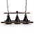 Suspenso Triplo Metal Black Lumus 43x43x101 - Imagem 1