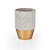 Vaso Cimento Gold Estrelas Alto 16X16X24 - Imagem 1