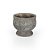 Vaso Cimento Ranhuras com Pé 19X19X16 - Imagem 2