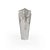 Vaso Metal Geiser Silver - M 15X15X36,5 - Imagem 1