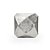 Vaso Metal Geométrico Silver - M 26X13X26,5 - Imagem 1