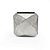 Vaso Metal Geométrico Silver - M 26X13X26,5 - Imagem 3