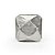 Vaso Metal Geométrico Silver - M 26X13X26,5 - Imagem 4