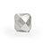 Vaso Metal Geométrico Silver - P 21X12X21,5 - Imagem 2
