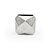 Vaso Metal Geométrico Silver - P 21X12X21,5 - Imagem 4
