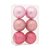 Bola Glitter Sortido Rosa 8cm - 6 Un - Imagem 1