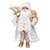 Papai Noel com Relógio Creme e Branco 40cm - Imagem 1