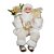 Papai Noel Sentado Saco Presentes Ouro e Crm e Branco 40cm - Imagem 1