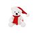 Urso Animado com Gorro Branco e Vermelho - Imagem 1