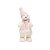 Urso com Gorro e Cachecol Bege e Rosa Claro - Imagem 1