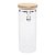 Vasilha Vidro com Tampa Bambu Incolor Marrom 25,5cm - Imagem 1