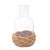 Vaso de Vidro Base de Corda Incolor Bege G - Imagem 1
