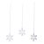 Cascata com 8 Leds Flocos de Neve 8 Funções com Cordão Incolor 2,80m Bivolt - Imagem 1