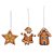 Enfeite para Pendurar Gingerbread - 4 Un - Imagem 1