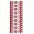 Caminho de Mesa Natalino Vermelho e Branco 33X180cm - Imagem 1