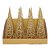 Cone Decorativo Com Tela Glitter Ouro - Imagem 1