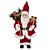 Papai Noel Decorativo Segurando Caixa De Presente Xadrez 40cm - Imagem 1